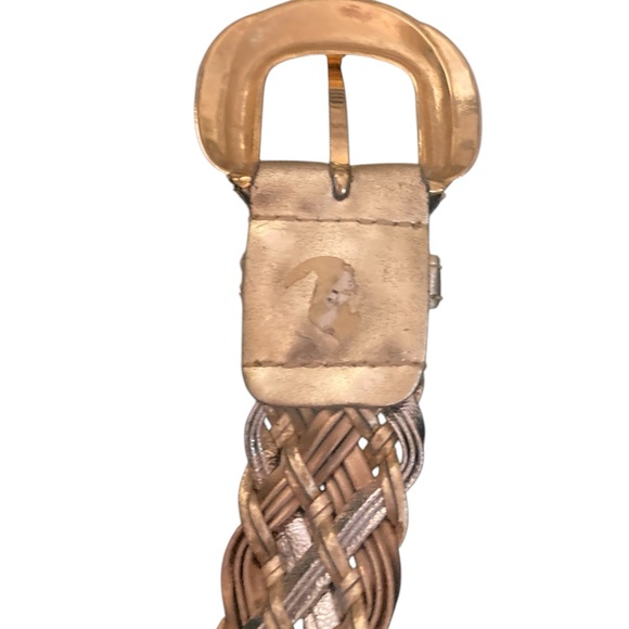 Vintage Gold and Silver Belt- Braided